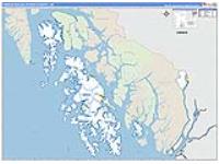 Prince of Wales Hyder Borough (), Ak Carrier Route Wall Map